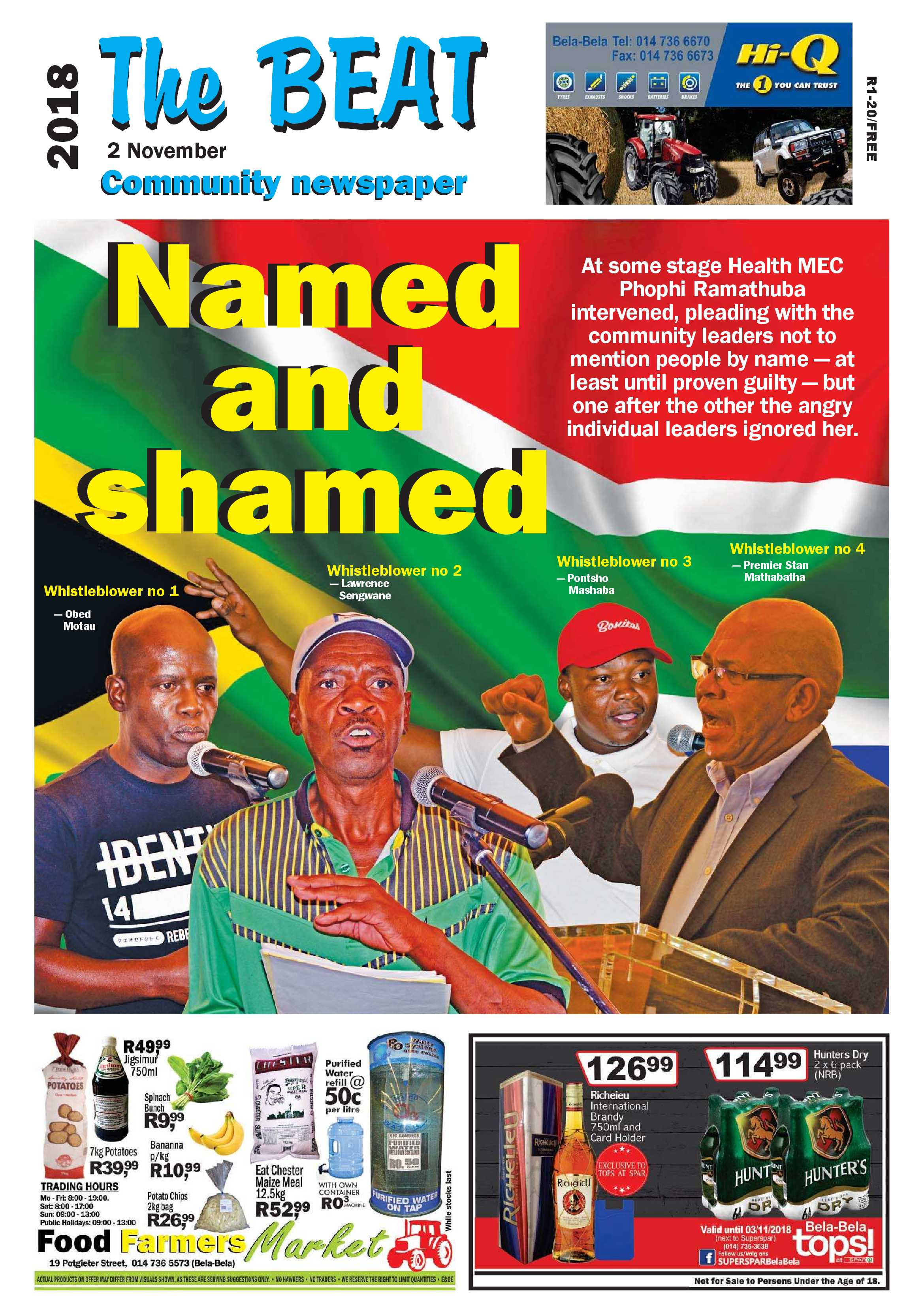 The Beat 2 November 2018 page 1