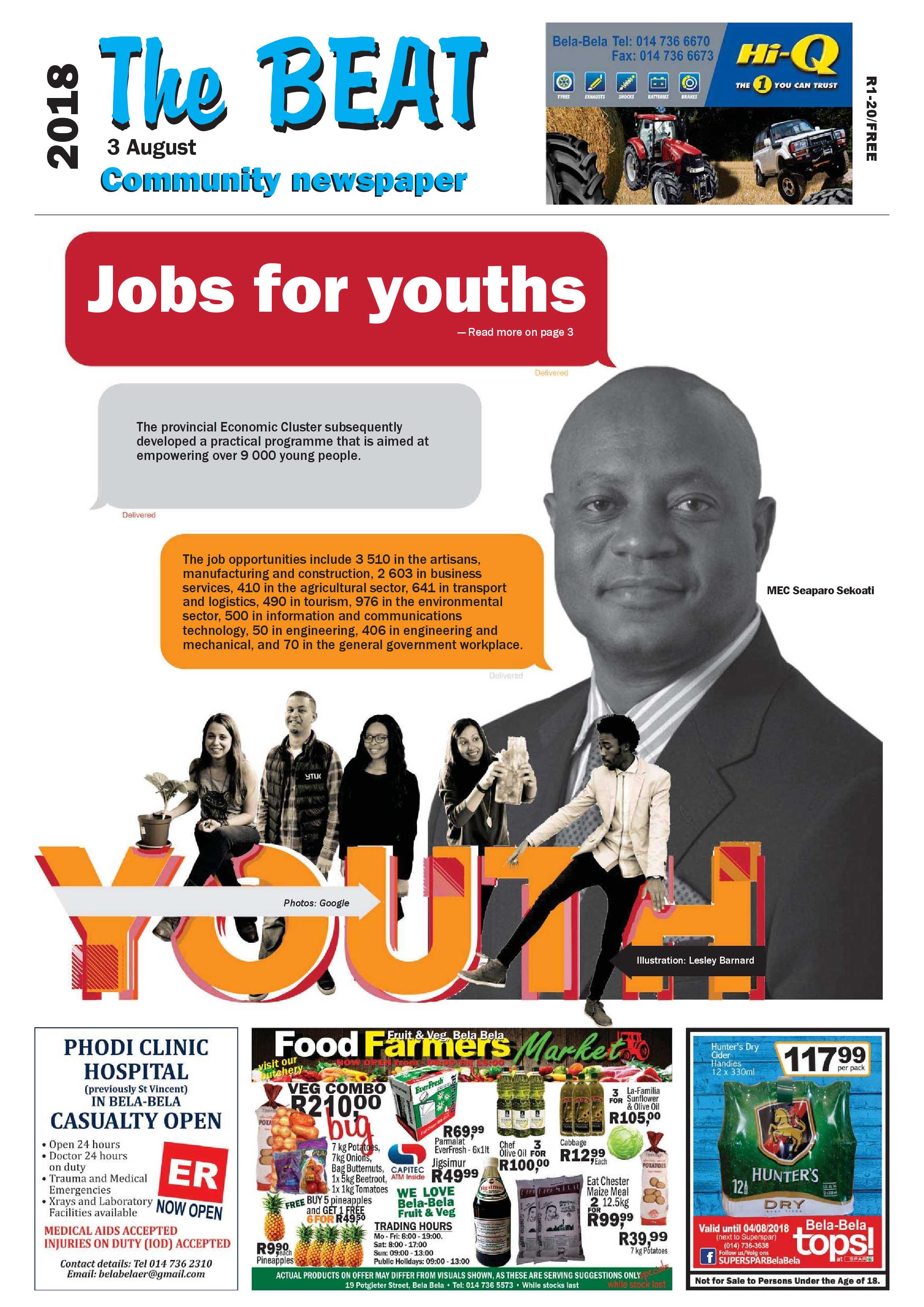 The Beat 3 August 2018 page 1