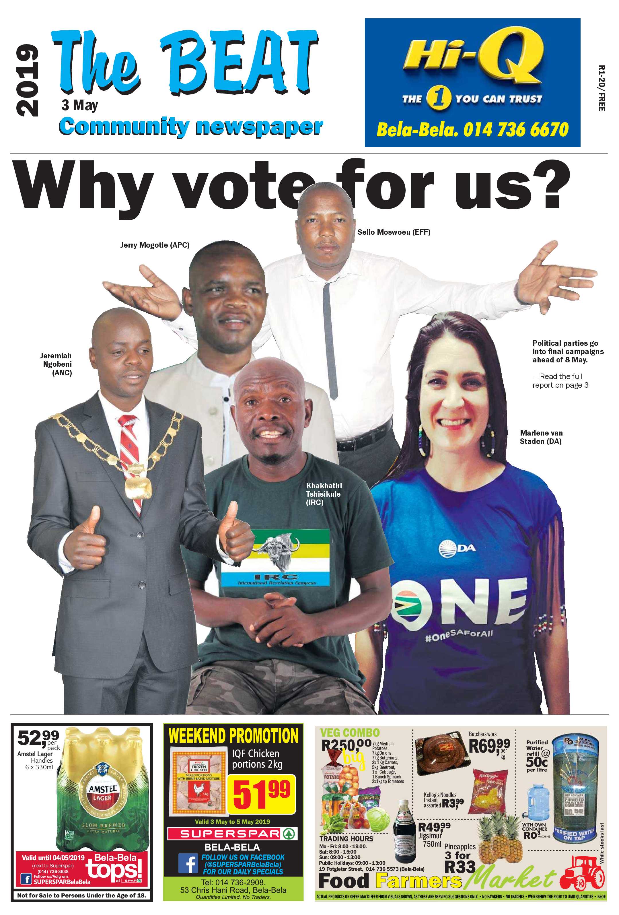 The Beat 3 May 2019 page 1