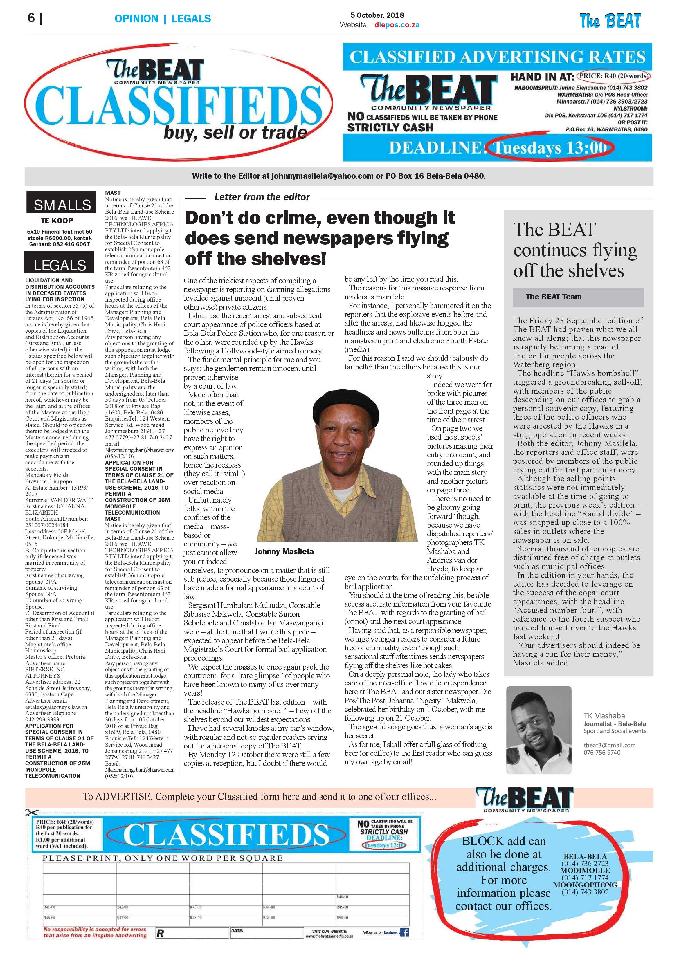 The Beat 5 October 2018 page 6